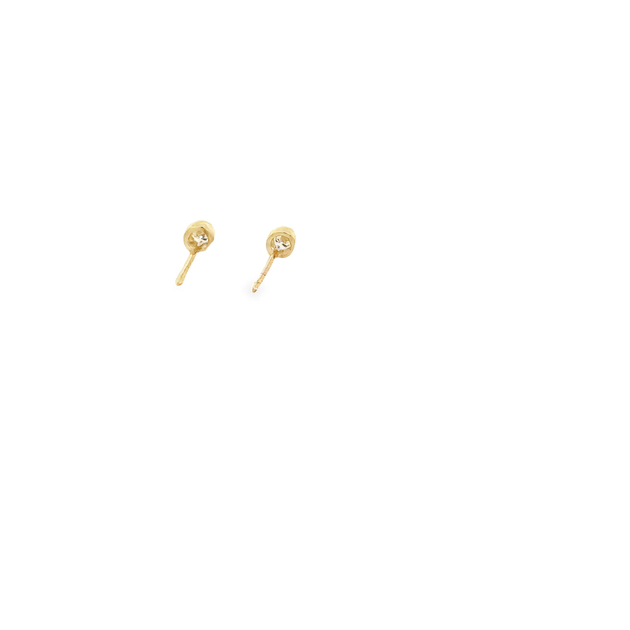 WD1356 14KT Gold Bezel Diamond Stud