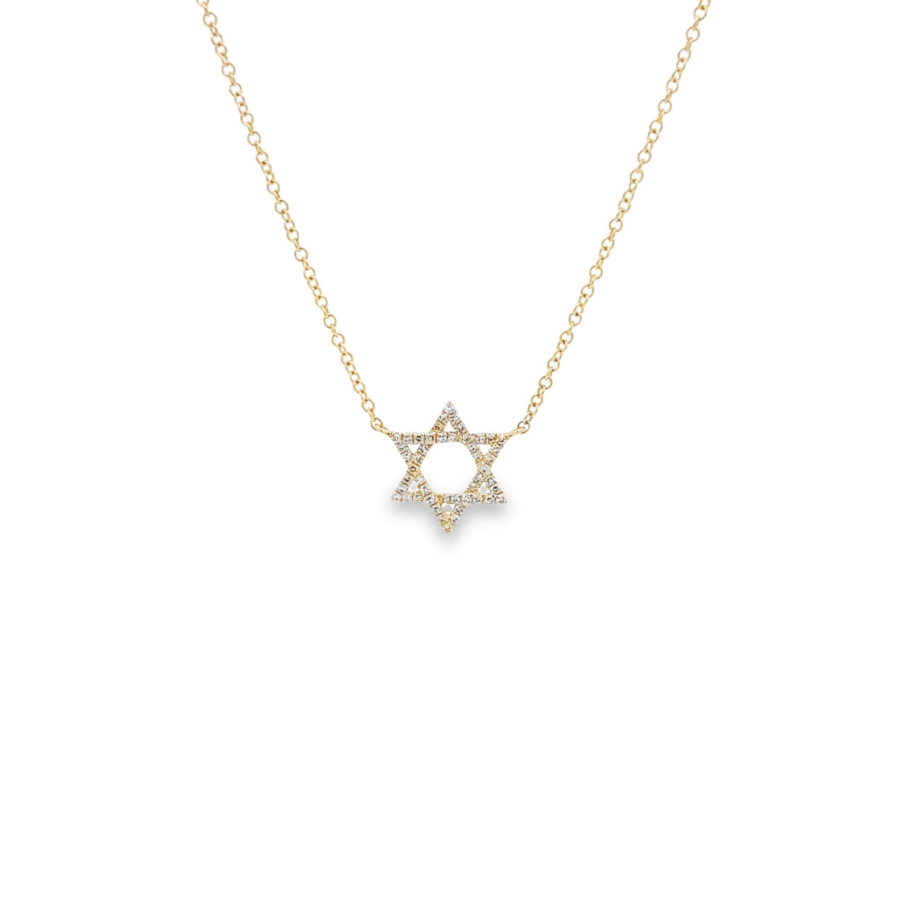 WD1243 14kt Gold Pave Diamond Star of David