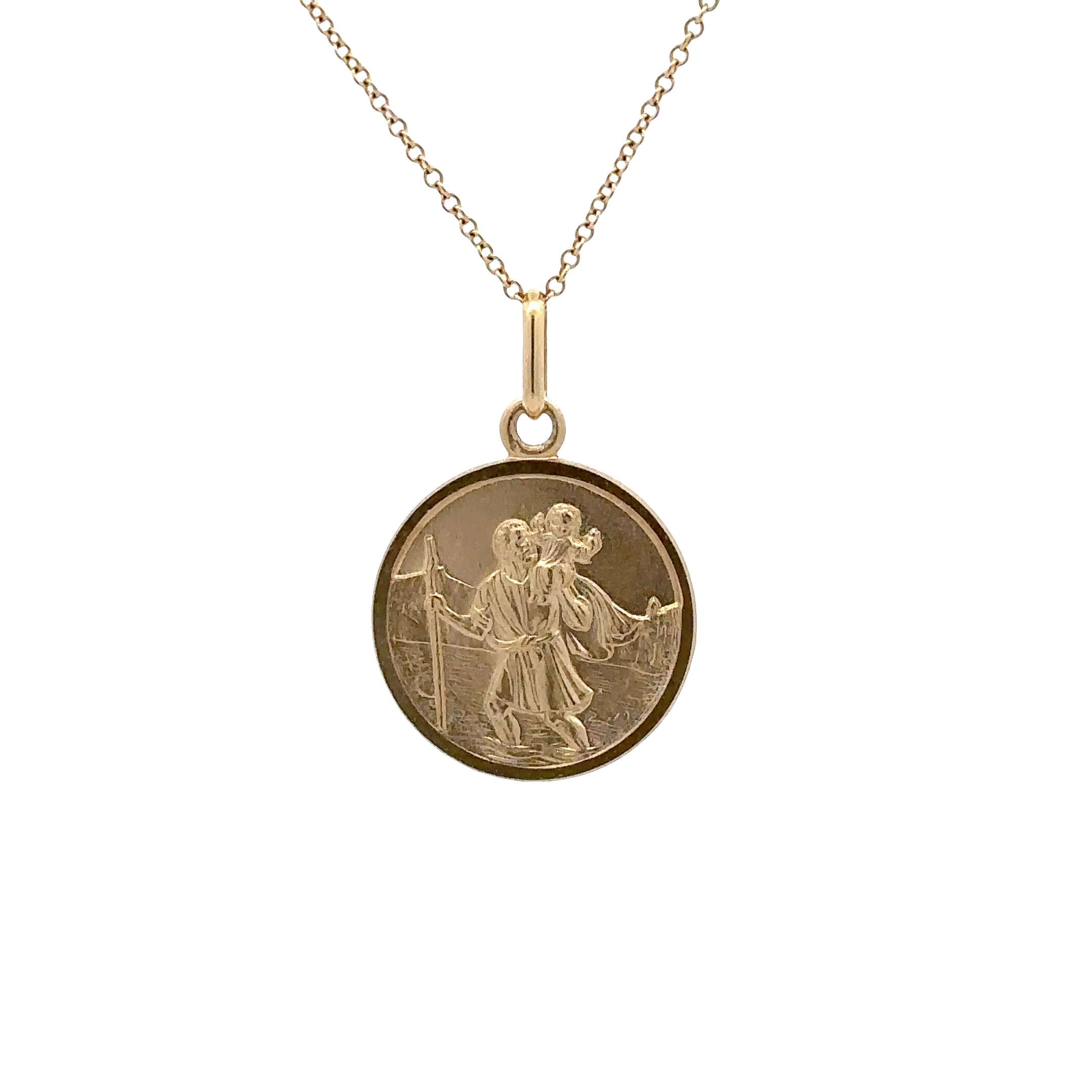 WD1869 14kt Gold St. Christopher Pendant