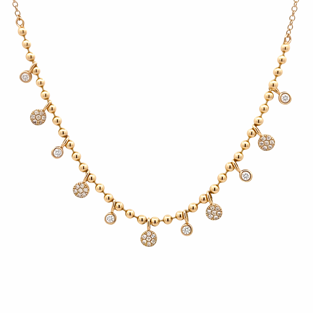 302326 14kt Gold Diamond Necklace