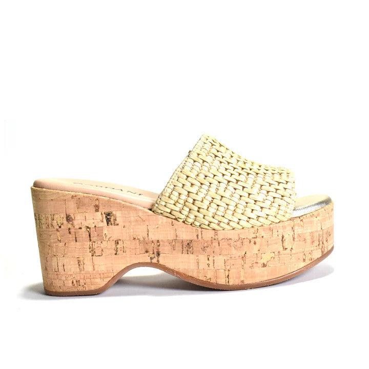 JoeyRAF CORDANI Beige Raffia Wedge