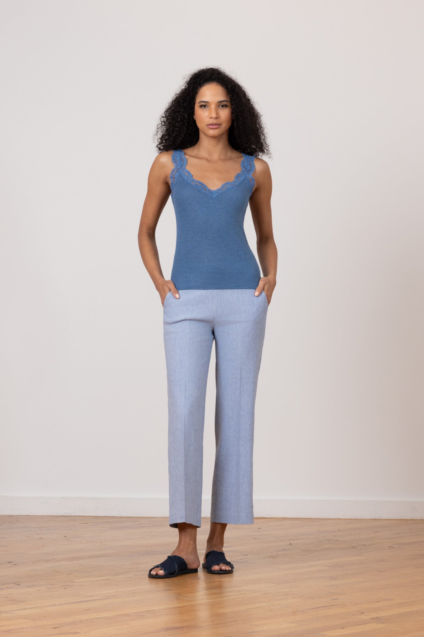 GraceF1159 Avenue Montaigne Linen chambray