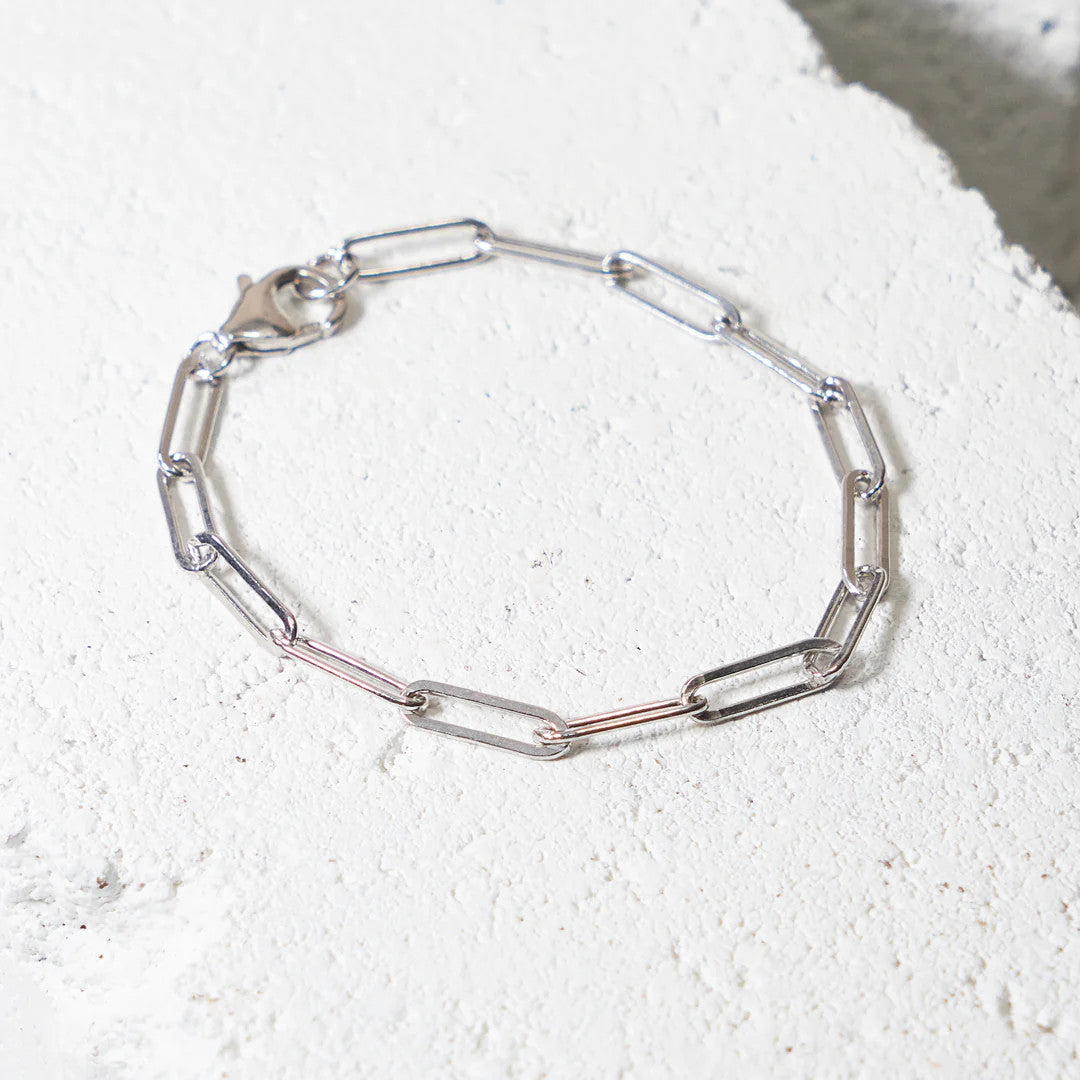 LG116 14kt goldfill medium weight paper link bracelet