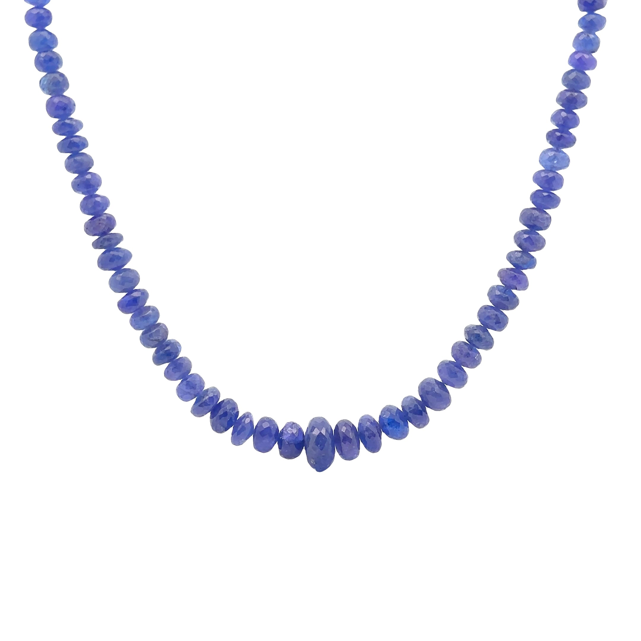 WD1922 Faceted Tanzanite Necklace — 14K Yellow Gold