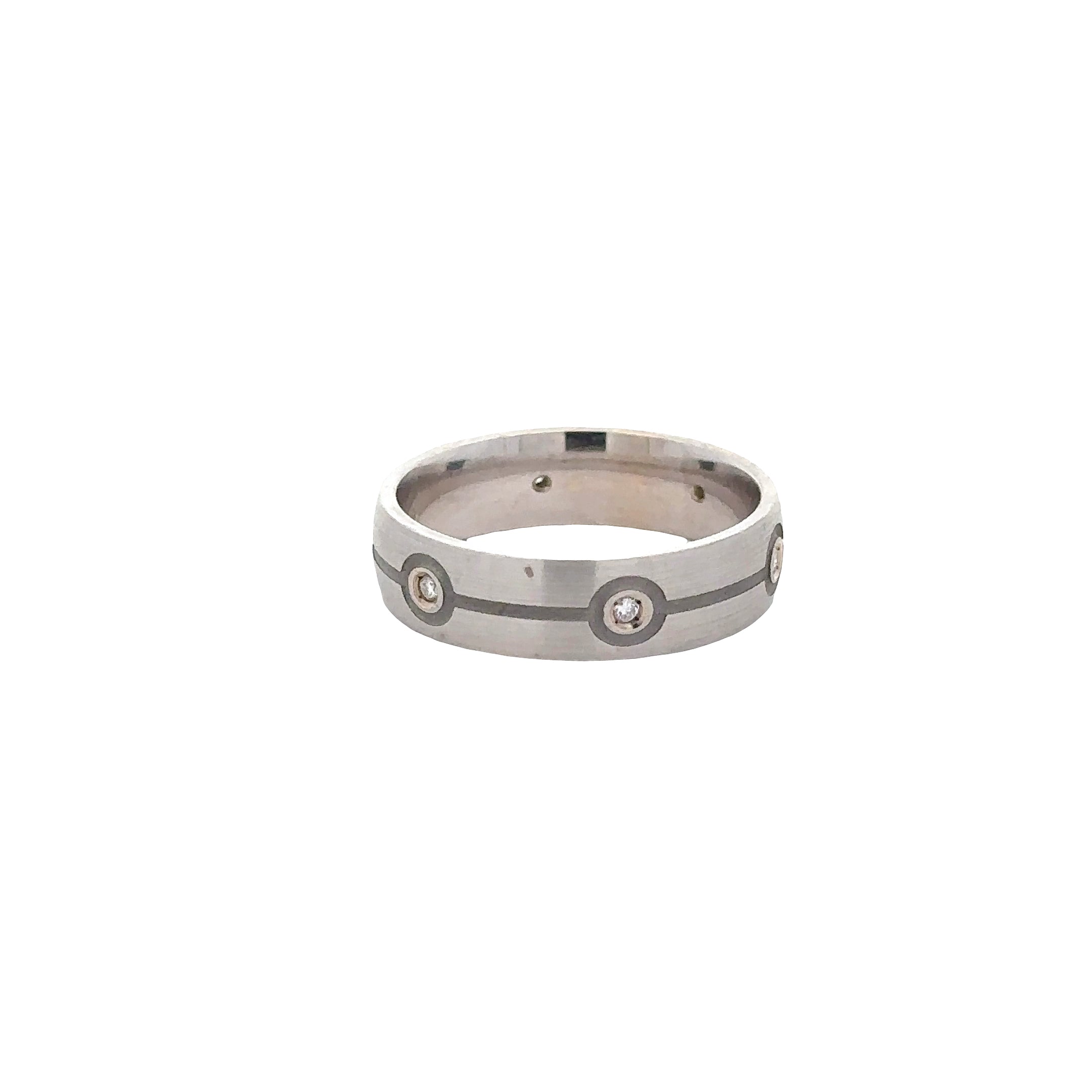 WD1863 14kt White Gold Band with 6 Diamonds