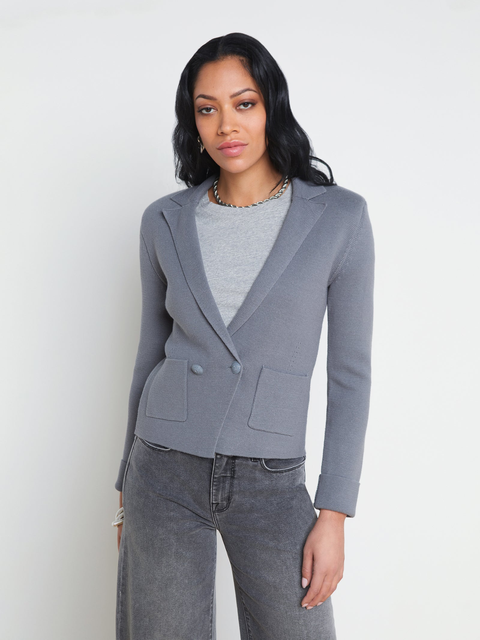 8891FBAsg L'Agence Sofia Knit Blazer