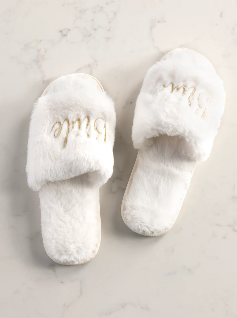 33-28-011IV Shiraleah "Bride" Slippers, Ivory