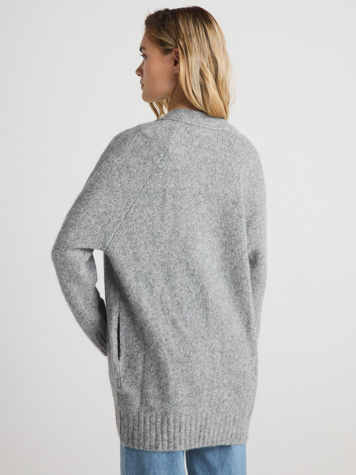 23FHA0225 W.Cashmere The Jennifer Midi Open Cardigan