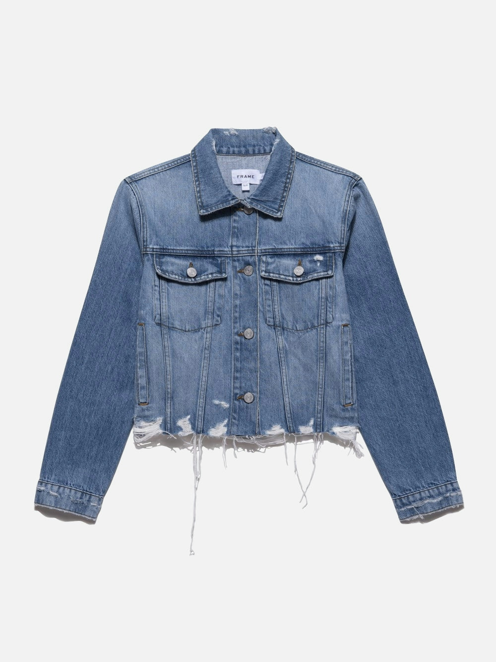 VDJ727rtyr FRAME Le Vintage Jacket Raw Hem