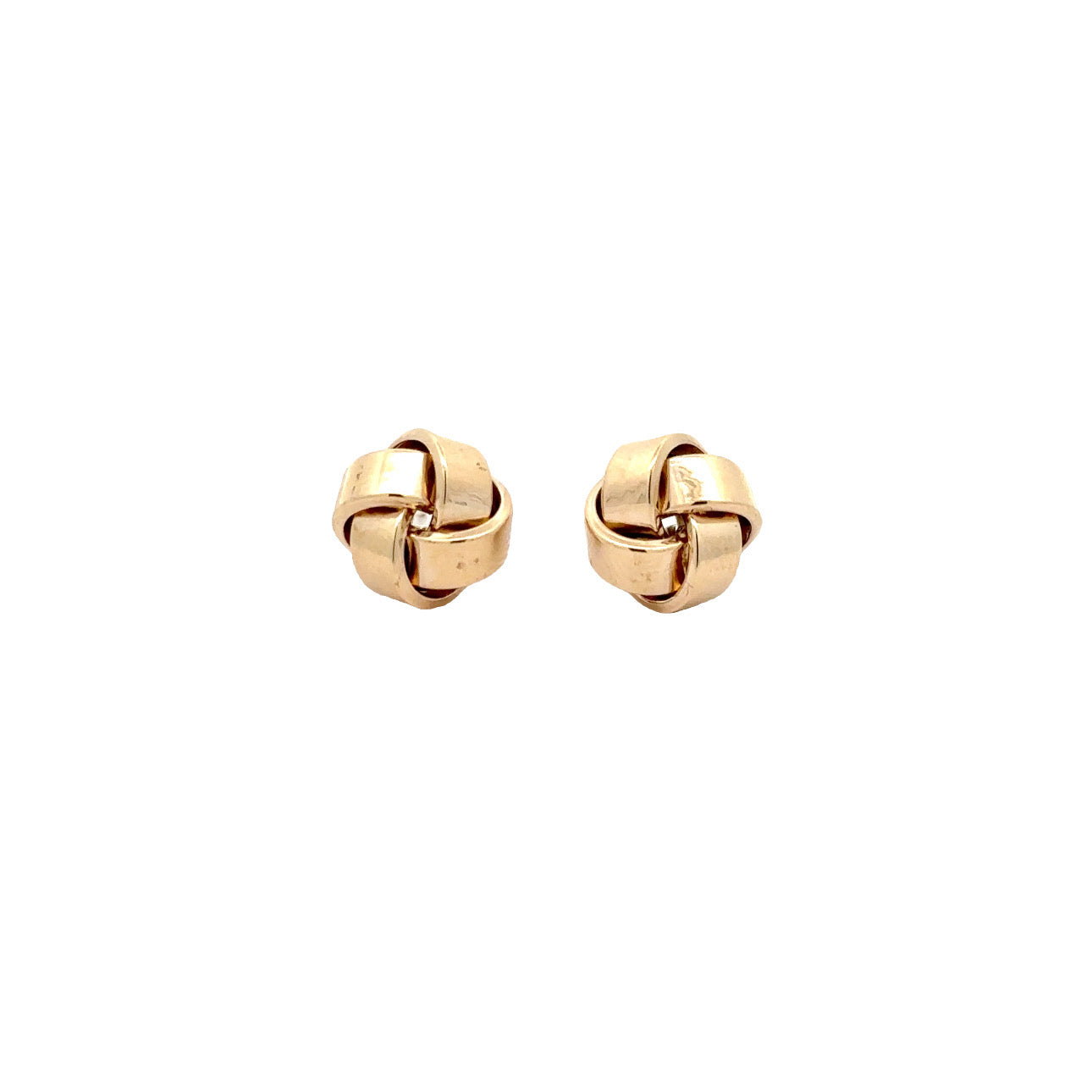 WD1162 14KT GOLD LOVE KNOT STUDS 13MM