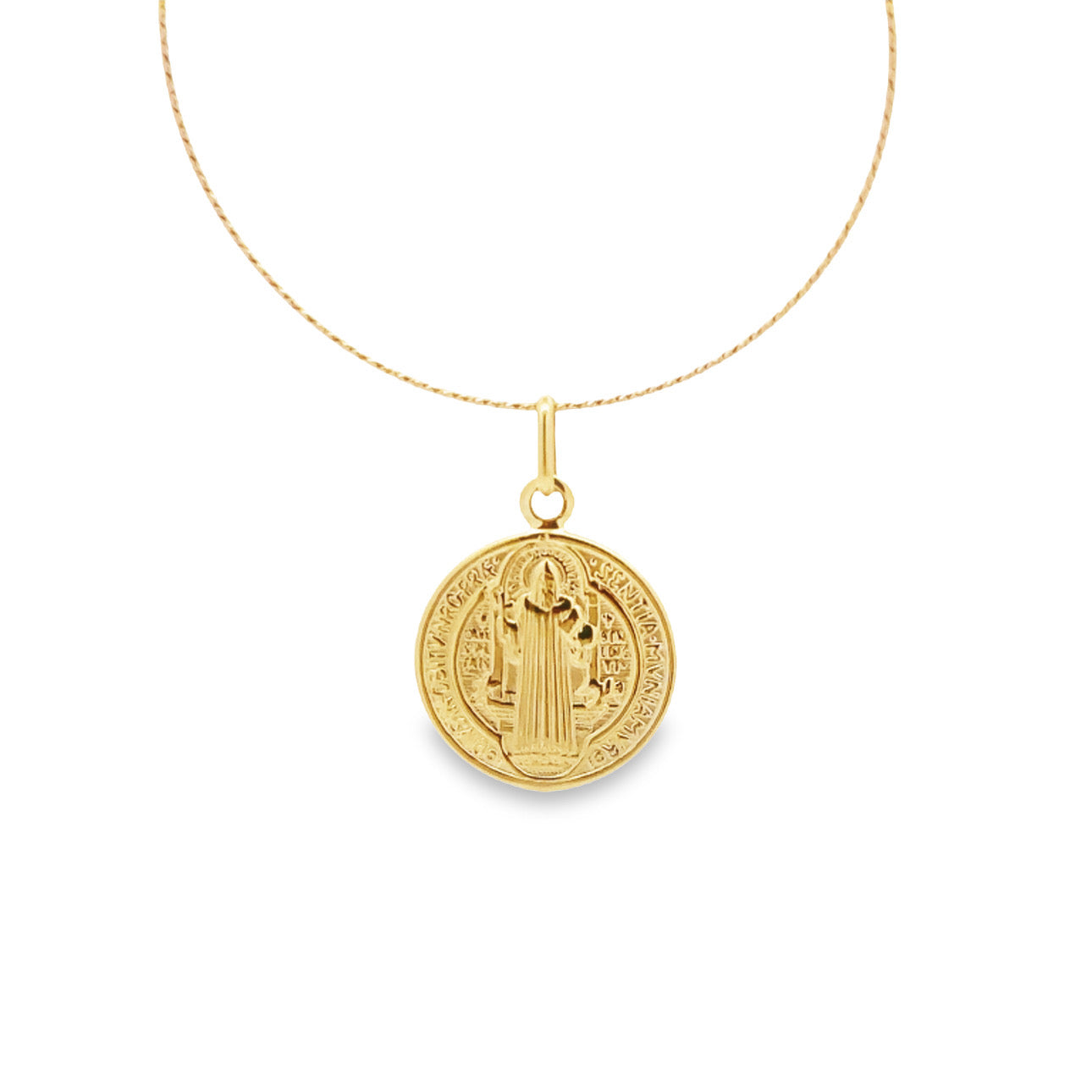 WD1172 14kt Gold Saint Benedict Pendant