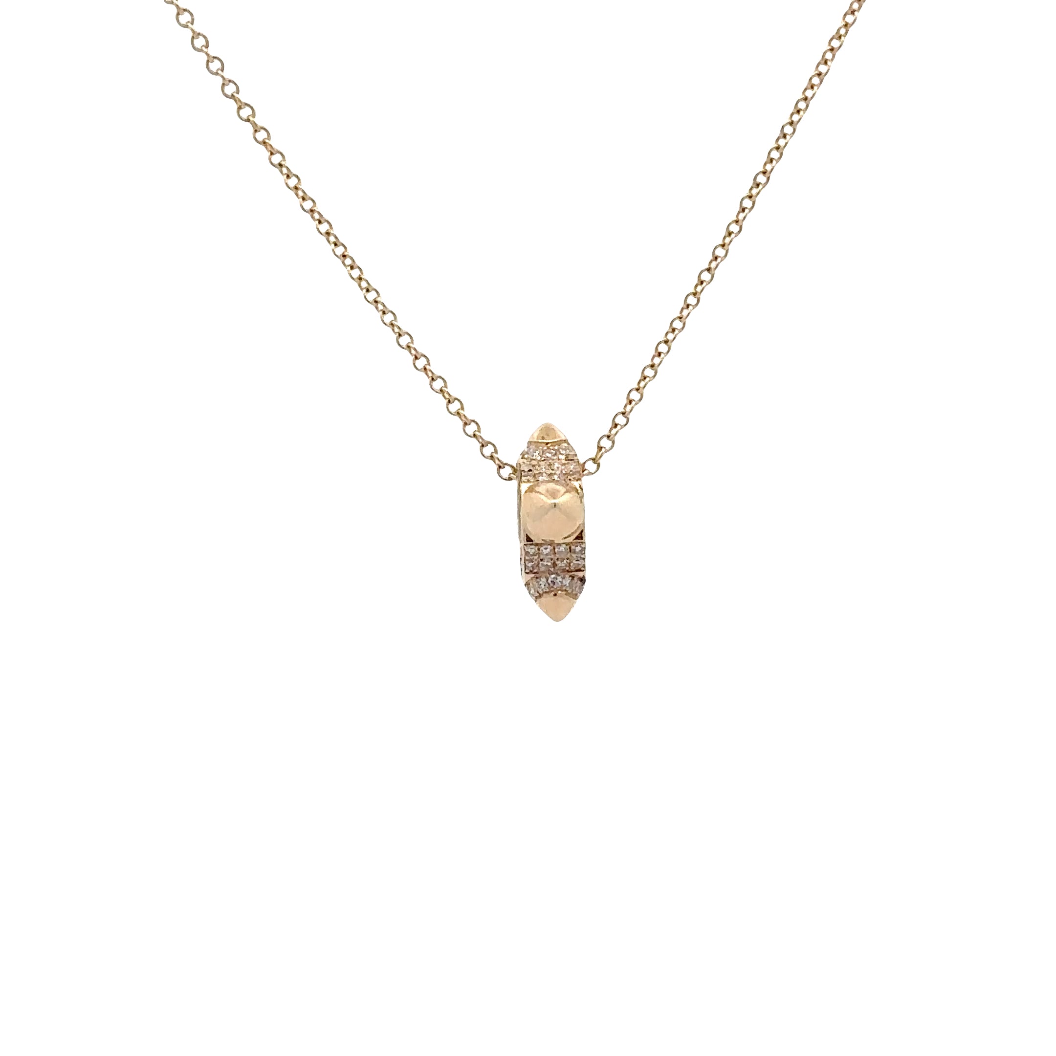 WD1856 14kt Gold 4 Spike Barrel with Diamond Detail