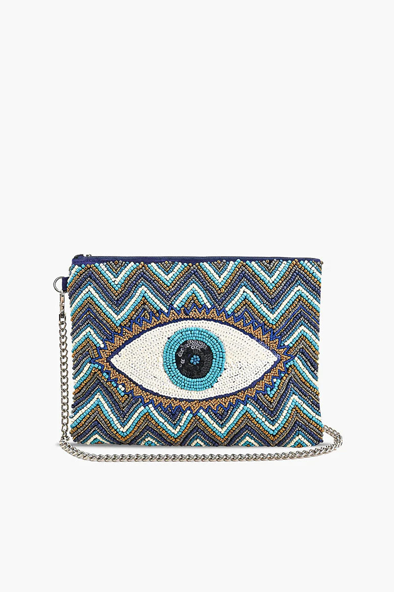 America & Beyond Grecian Nights Evil Eye Clutch
