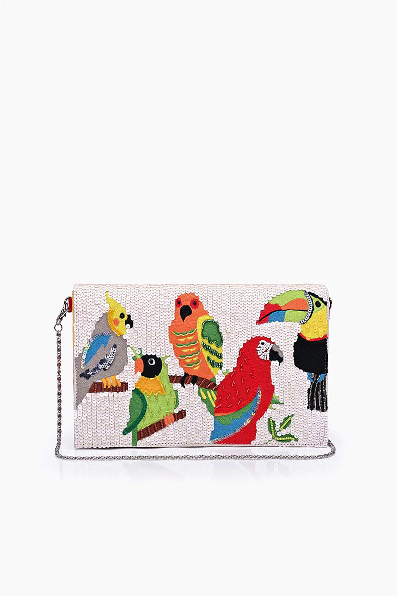 AB21-258 America & Beyond Bird Paradise Tie Dye Clutch