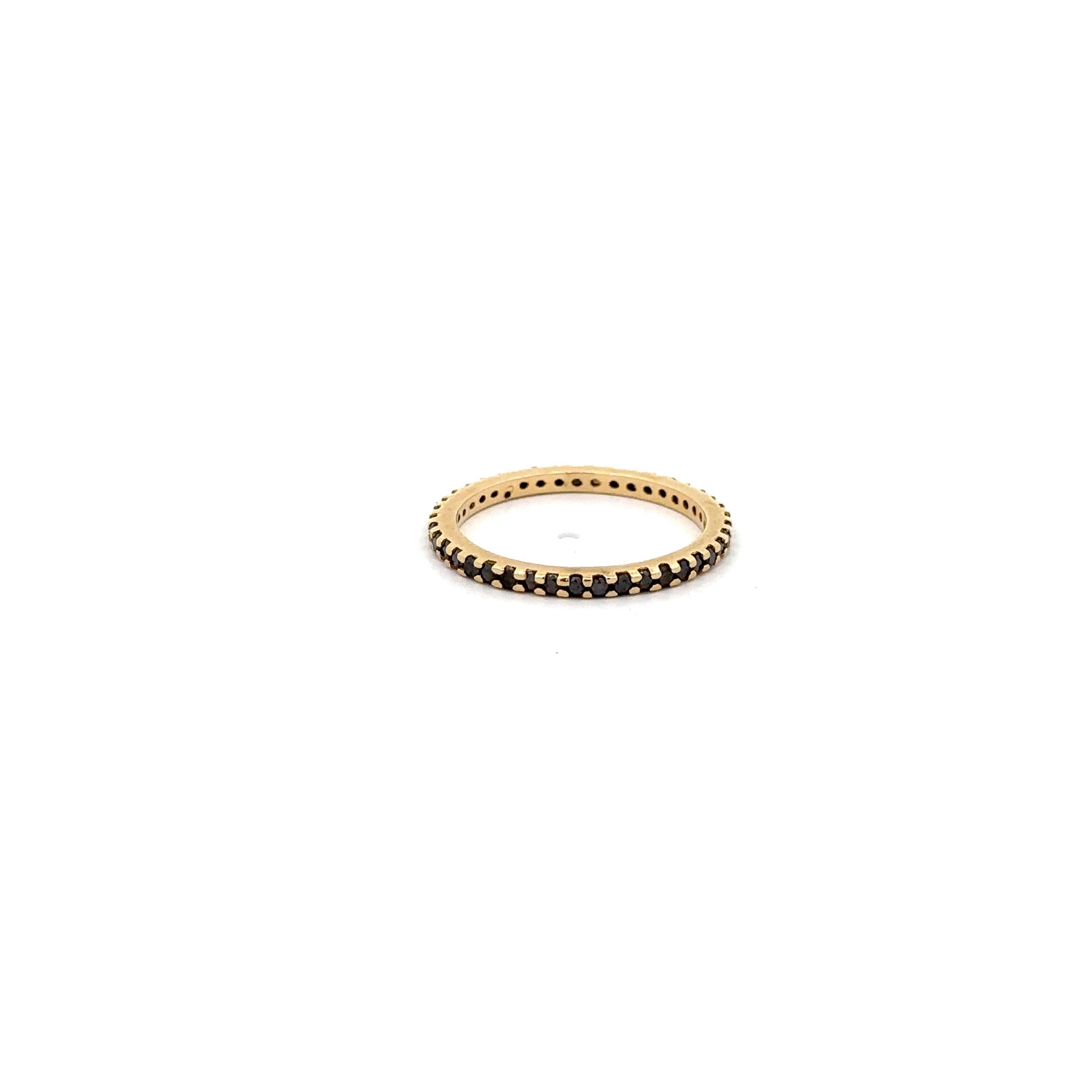 AD258 - Black Diamond Shared Prong Eternity Band