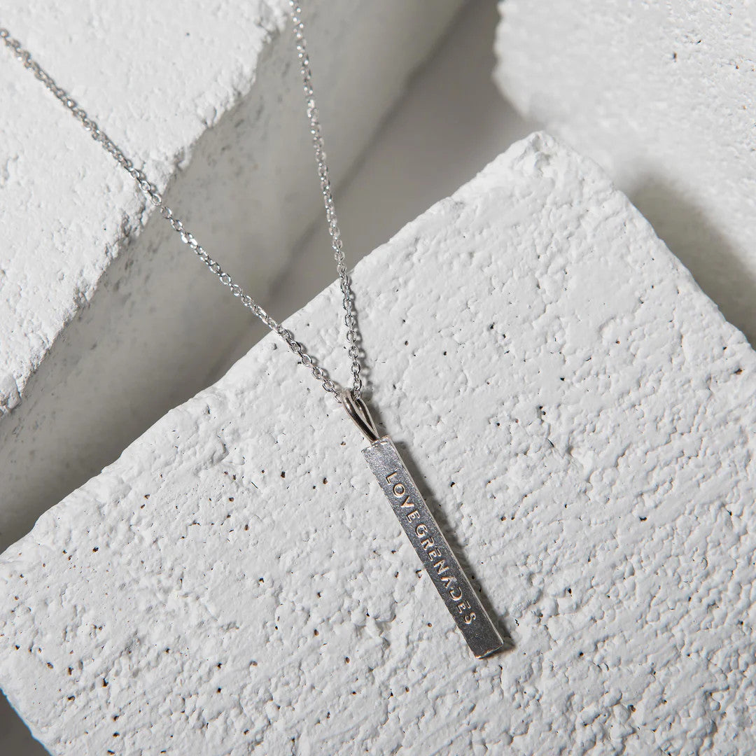 LG109 LOVE Grenades Sterling Silver Base with 14kt plating  TNT Stick W/18inch linked chain