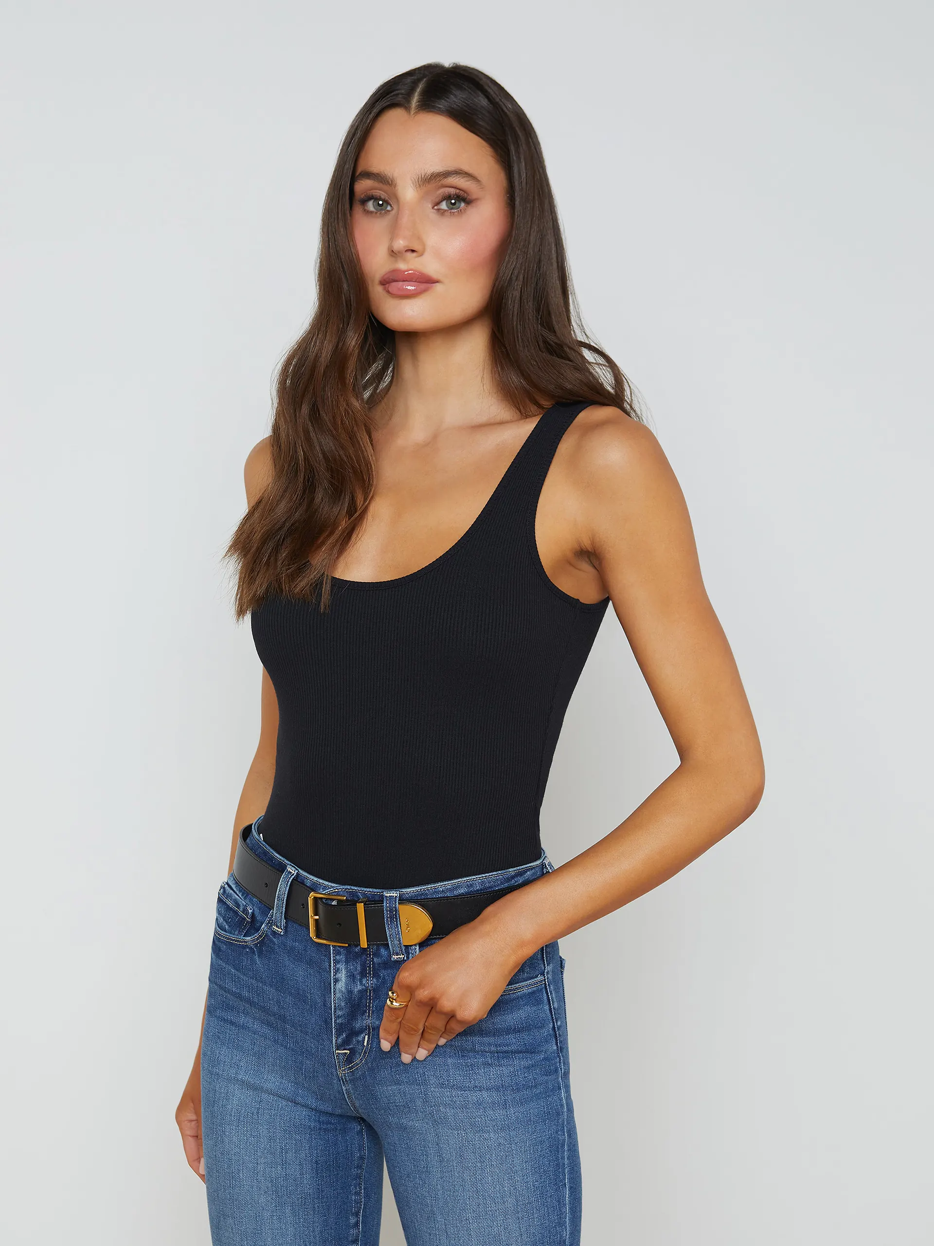 5738CMRb L'AGENCE Nica Scoop Bodysuit