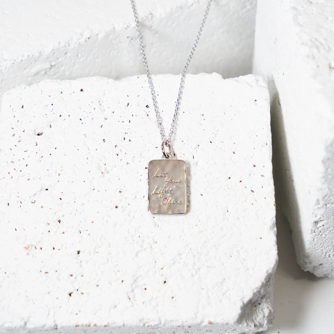 LG122 'Let your Light Shine' necklace on 18in chain