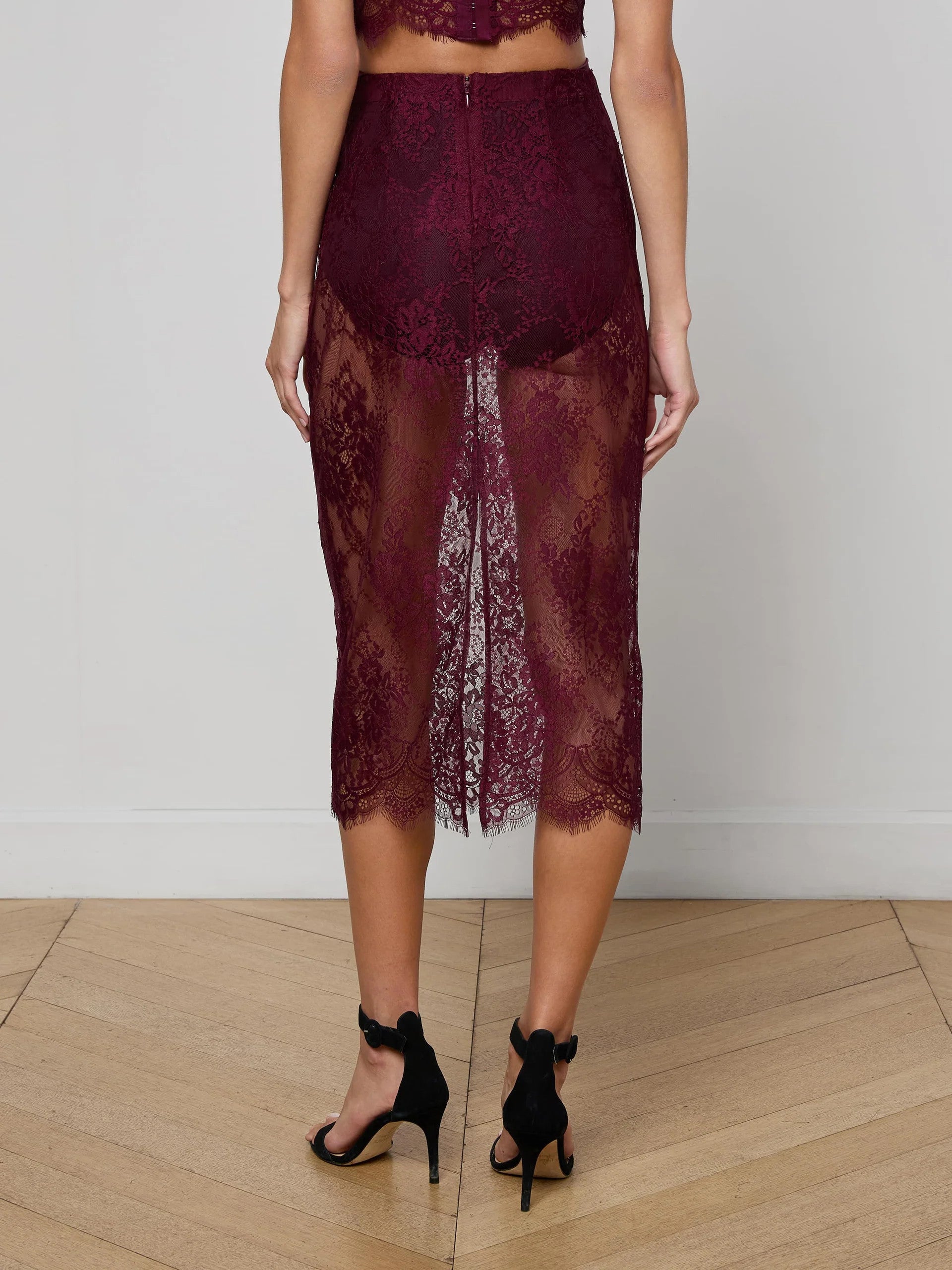 3420LYTdp L'AGENCE Makene Lace Pencil Skirt