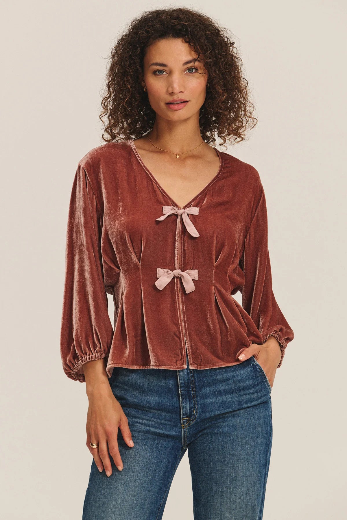 ELIDA07r VELVET Elida Top