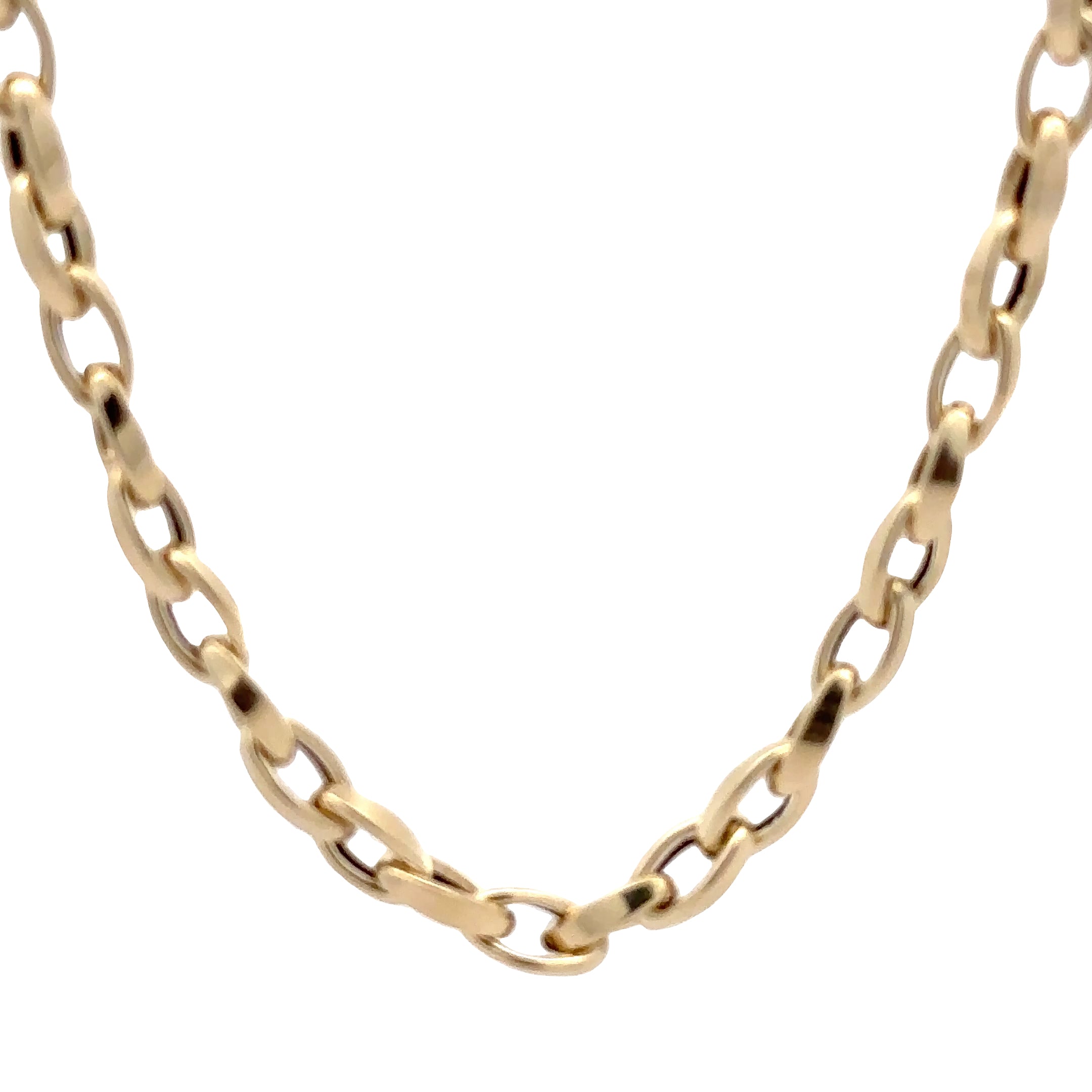 WD1962 14K Yellow Gold Paperclip Chain Necklace