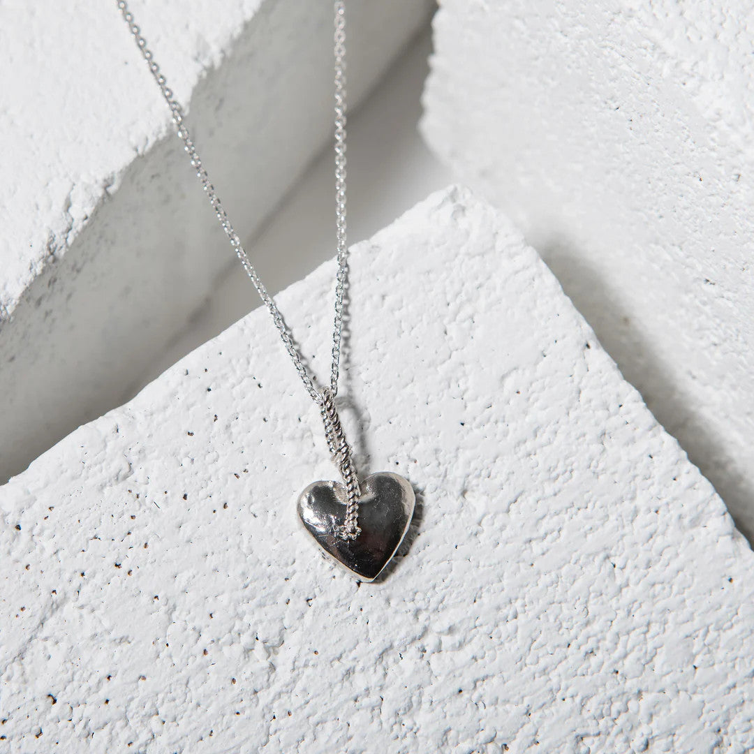 LG102 LOVE Grenades Sterling Silver Base with 14kt plating  Cherry heart Bomb W/18inch linked chain