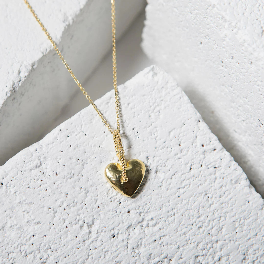 LG102 LOVE Grenades Sterling Silver Base with 14kt plating  Cherry heart Bomb W/18inch linked chain