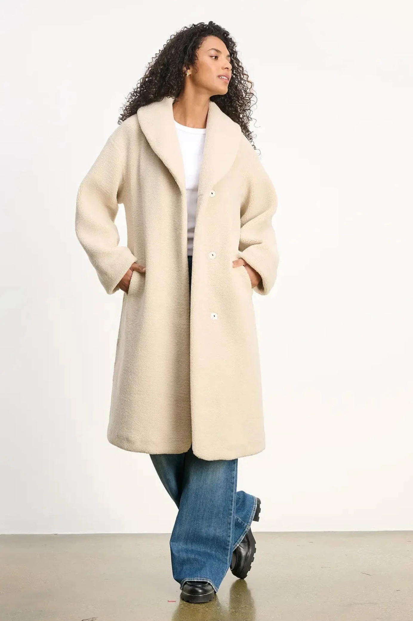 ELEANOR07s velvet Long Sherpa Jacket