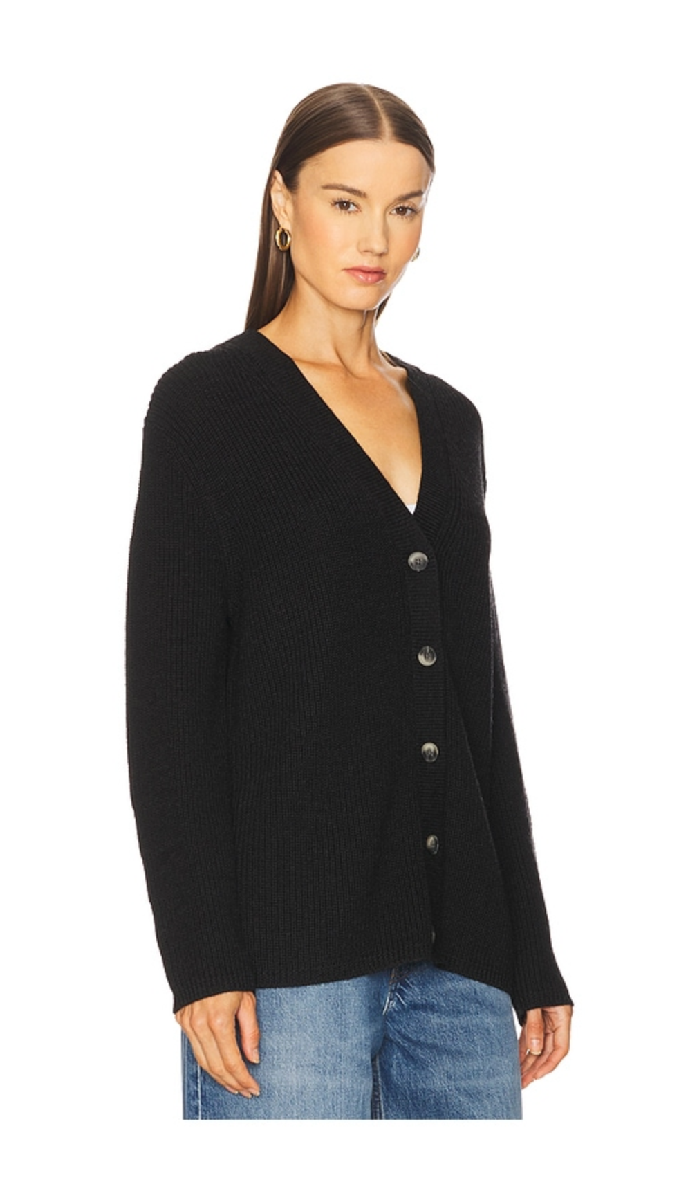 MONET07c velvet V Neck Cardigan