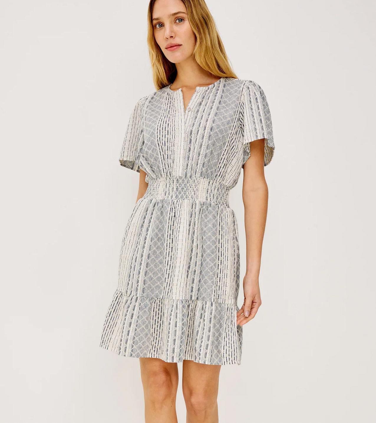 200-174G-86178617 Rails Didi Dress Striped Eyelet