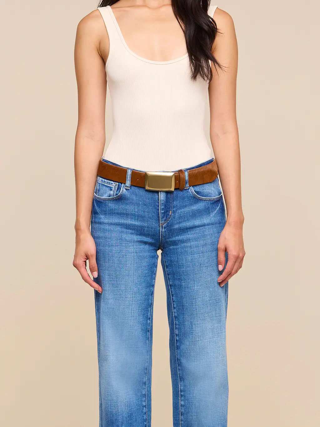 L4007c L'AGENCE The Sierra Plaque Belt