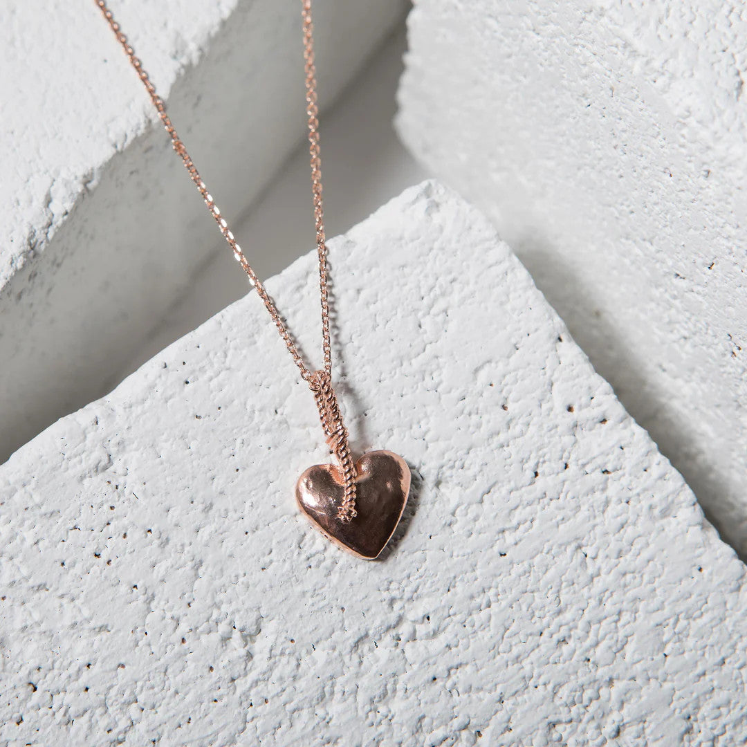 LG102 LOVE Grenades Sterling Silver Base with 14kt plating  Cherry heart Bomb W/18inch linked chain