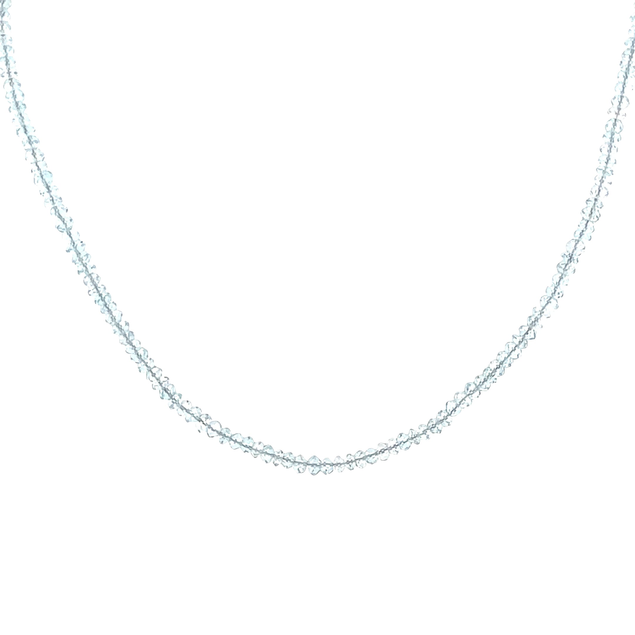 WD1926 Faceted  Blue Topaz Necklace — 14K Yellow Gold