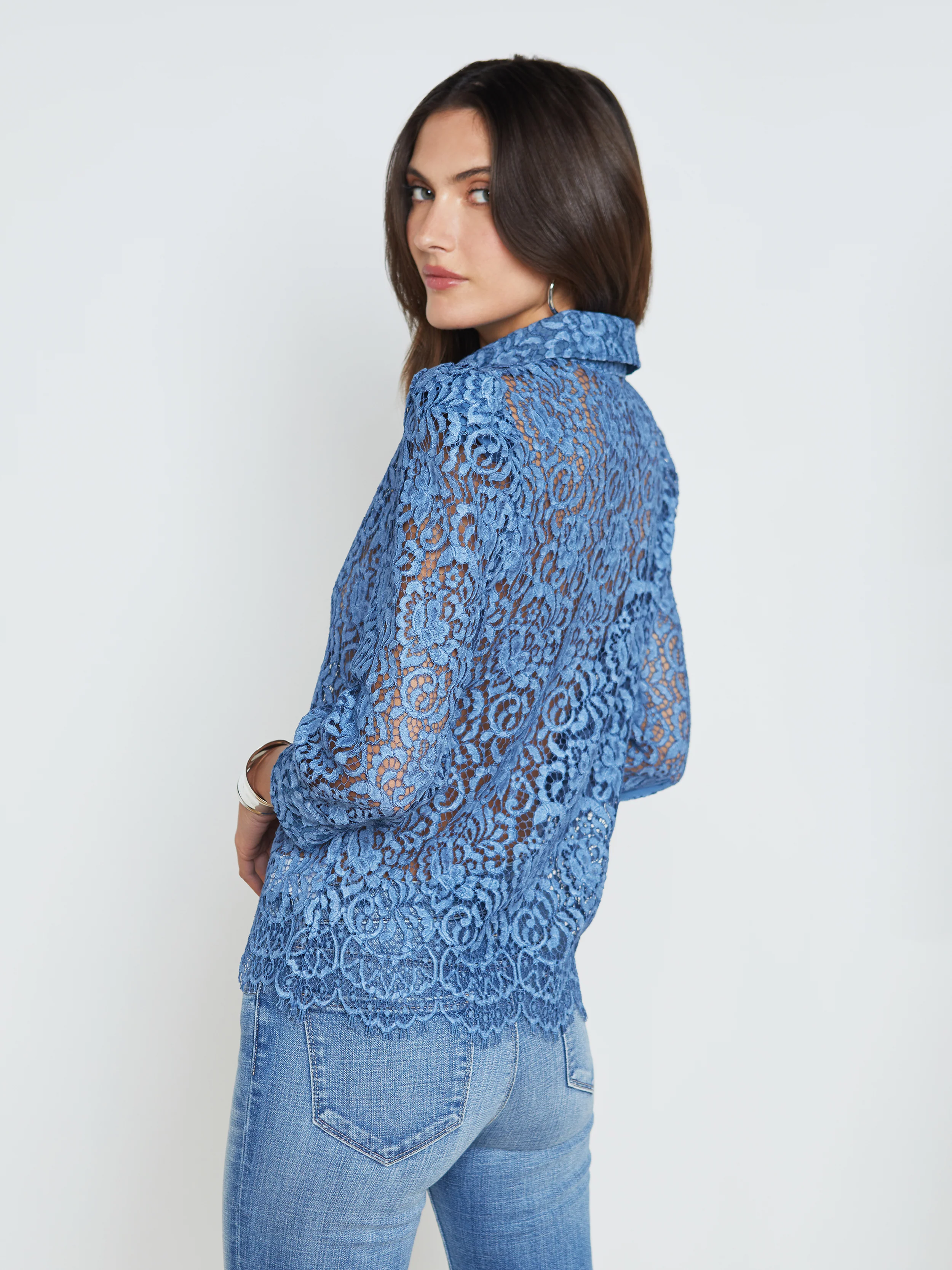 40502AICi L'Agence Andrea Lace Blouse