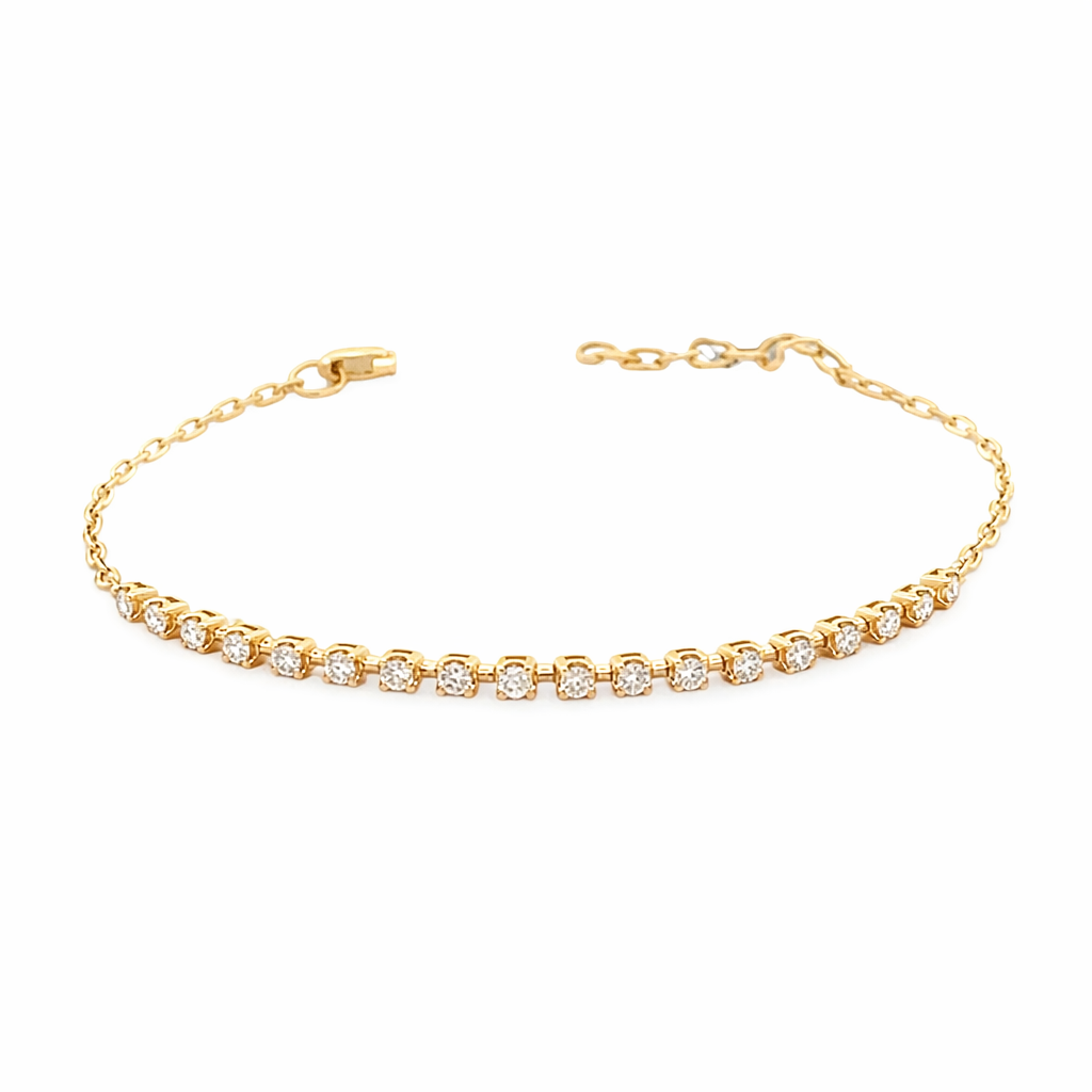15971DWB4YNB1 14kt Gold Tennis Bracelet