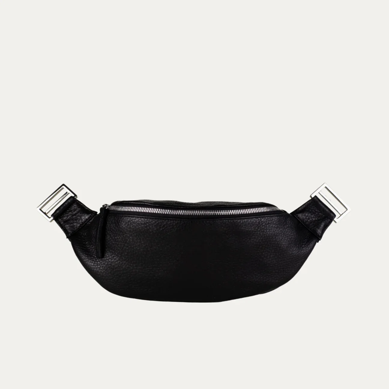 Fanny Pack + Crossbody Bag | Black + Silver Hardware