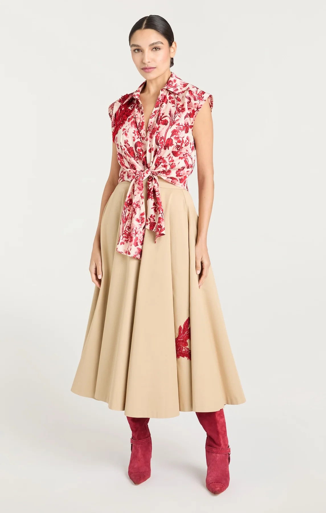 ZW206710046Zchrmu Cinq A Sept Floral Ribbons Sleeveless Mari