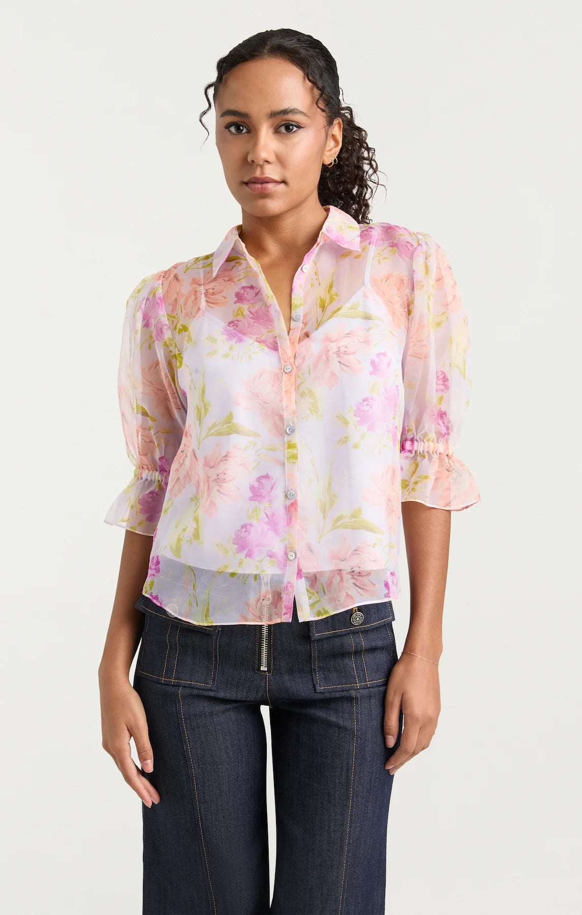 ZW16169352Zp Cinq A Sept Midnight Tulips Fiona Top