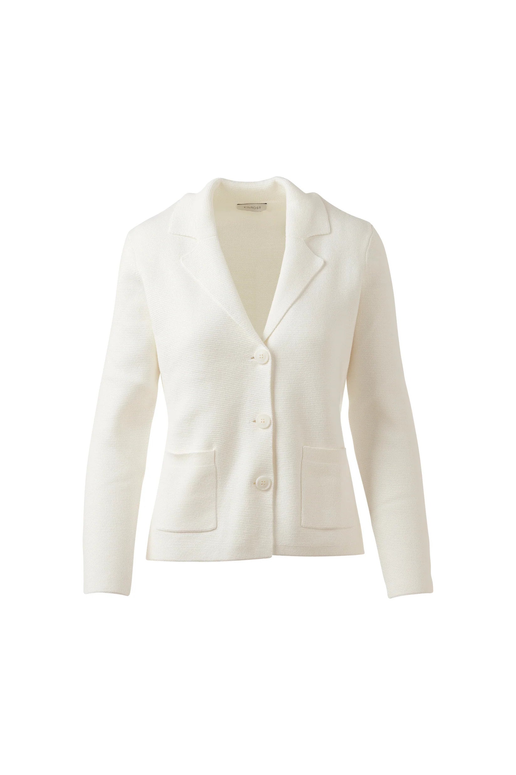 LFSG5-137c KINROSS FITTED NOTCH COLLAR CARDIGAN