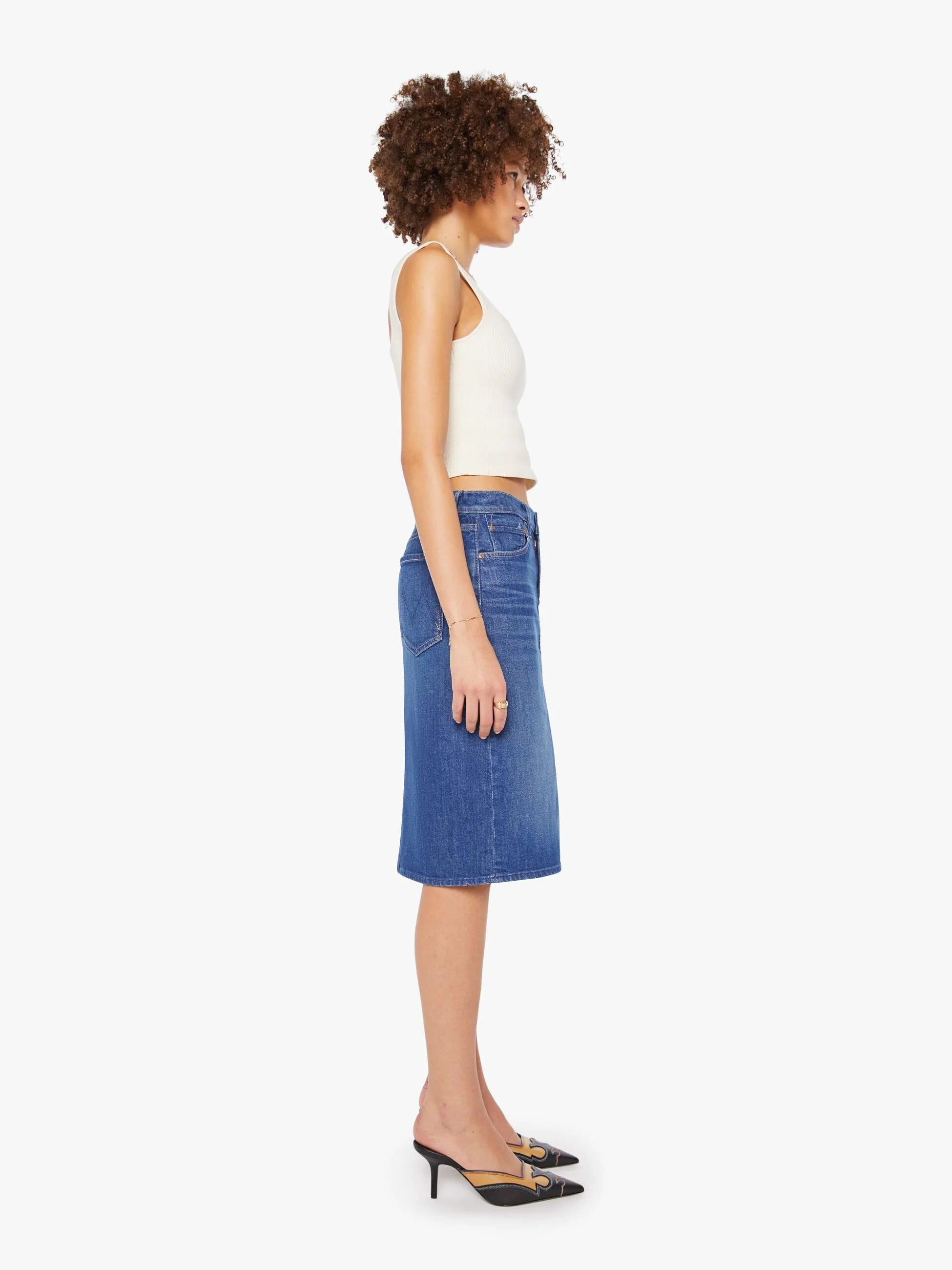 90081-1729dnd MOTHER The Ditcher Midi Skirt