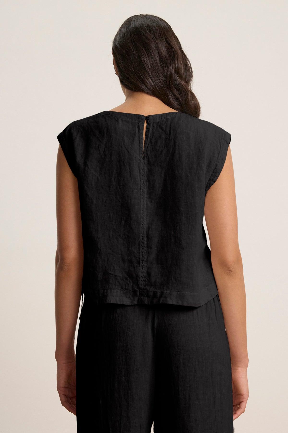 TAVIA07b Velvet Linen Top