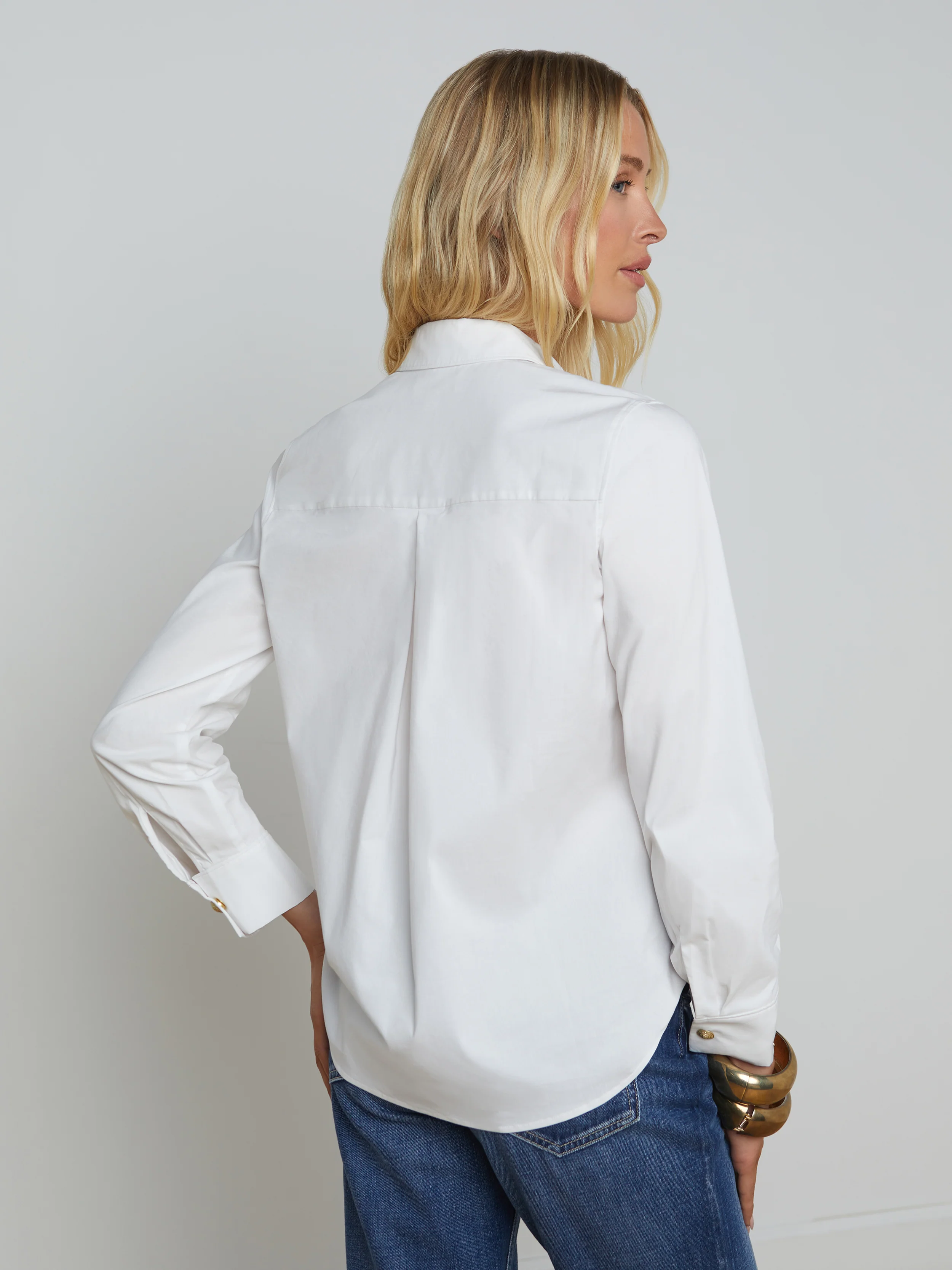 40691NPOwg L'AGENCE Ellery Button-Down Shirt