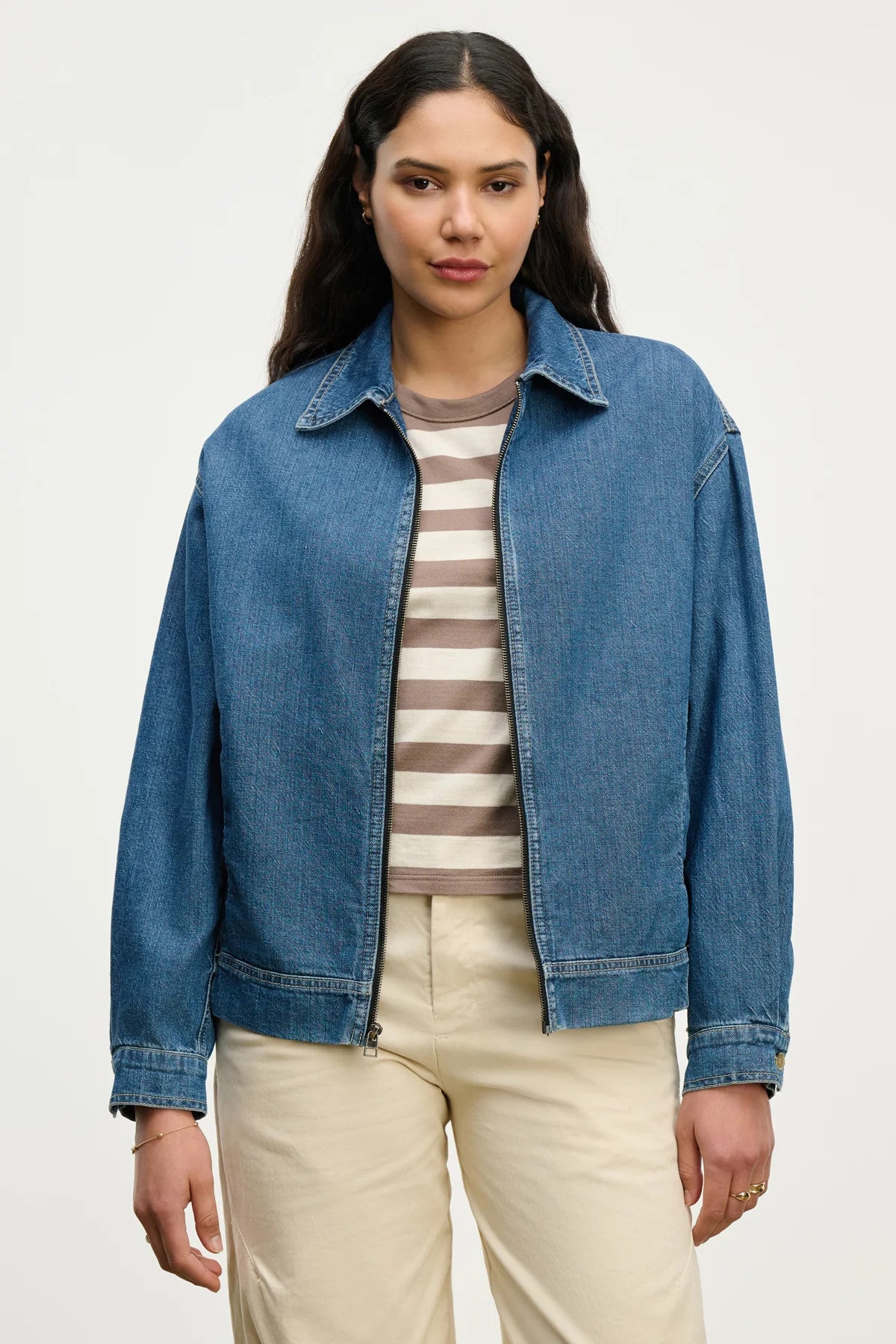 PORTER07c Velvet Porter Denim Jacket