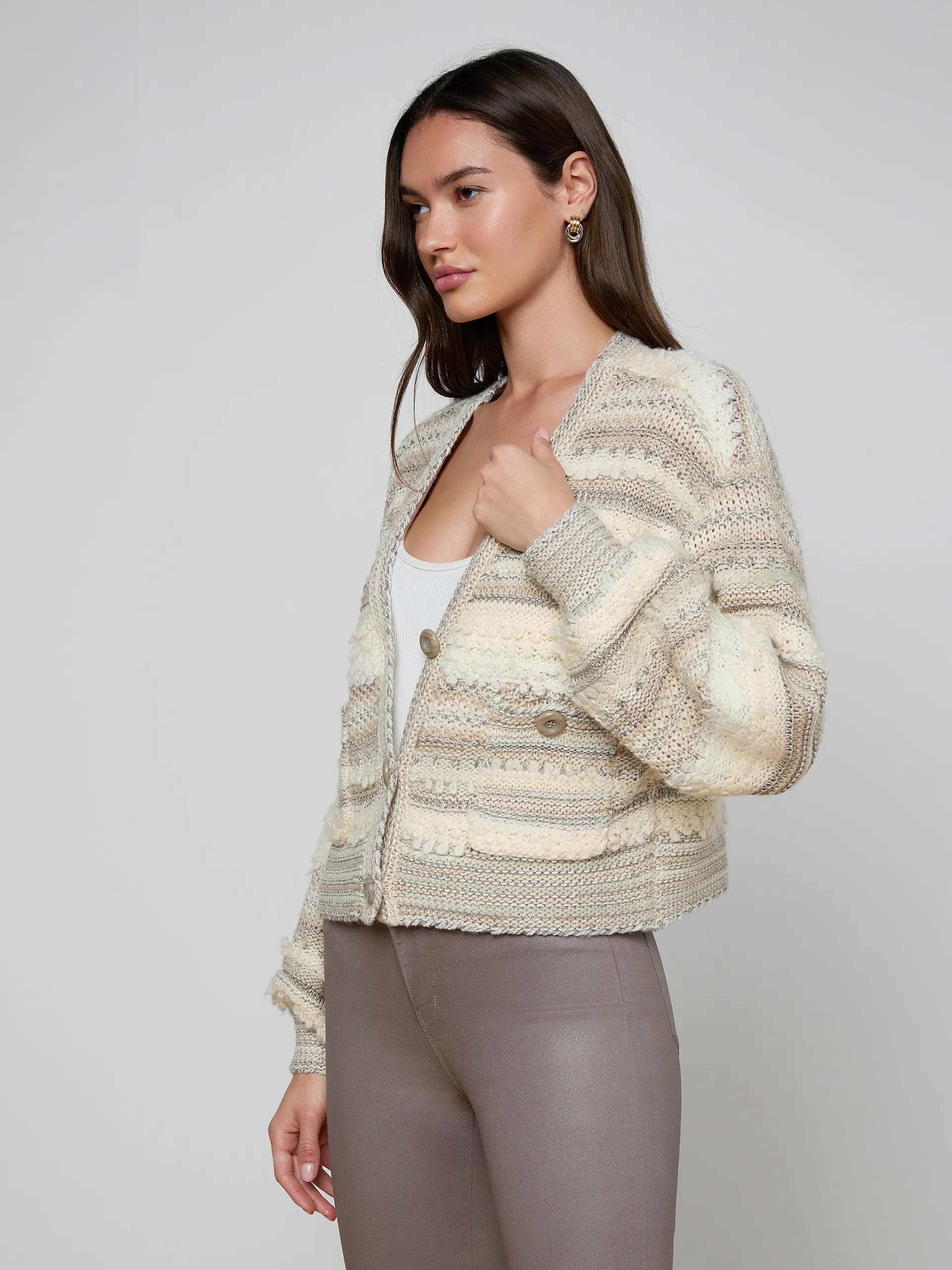 8953GLA-NAMU L'AGENCE Harriet Cardigan