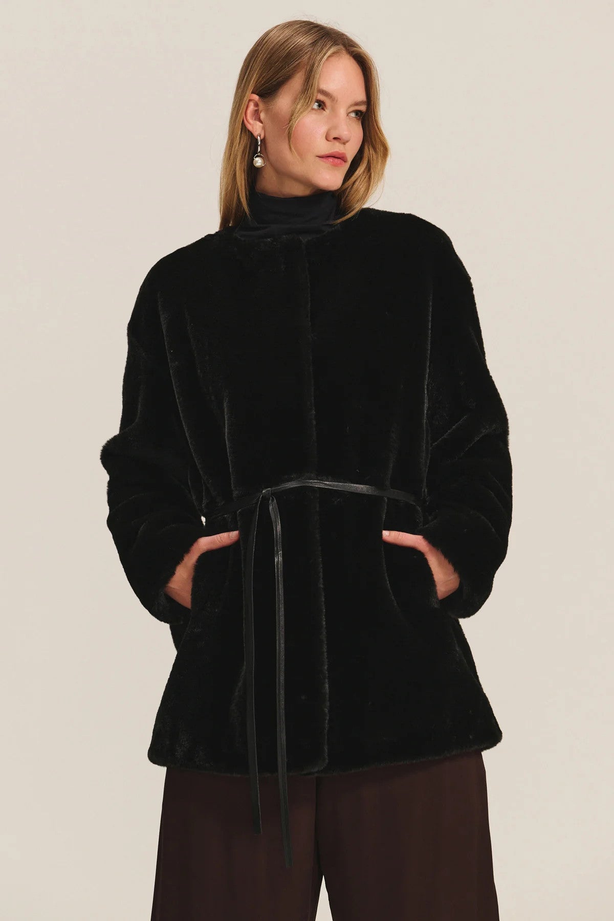 MARMONT07b VELVET Marmont luxe faux fur jacket