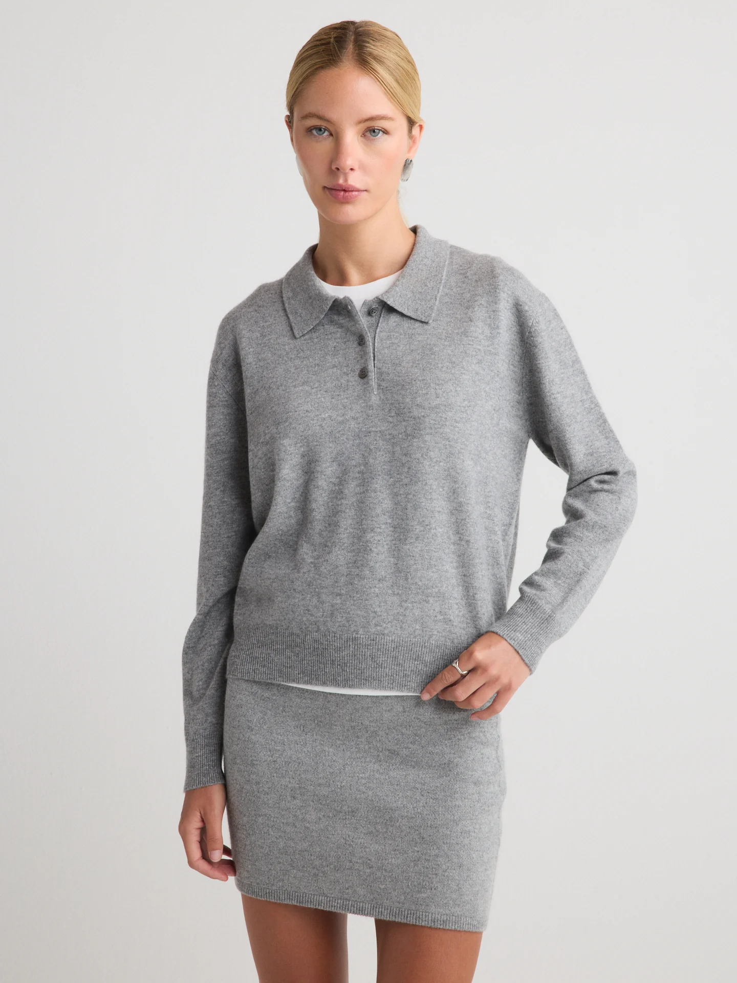 26SS06i W.CASHMERE Piper Cashmere Polo Sweater