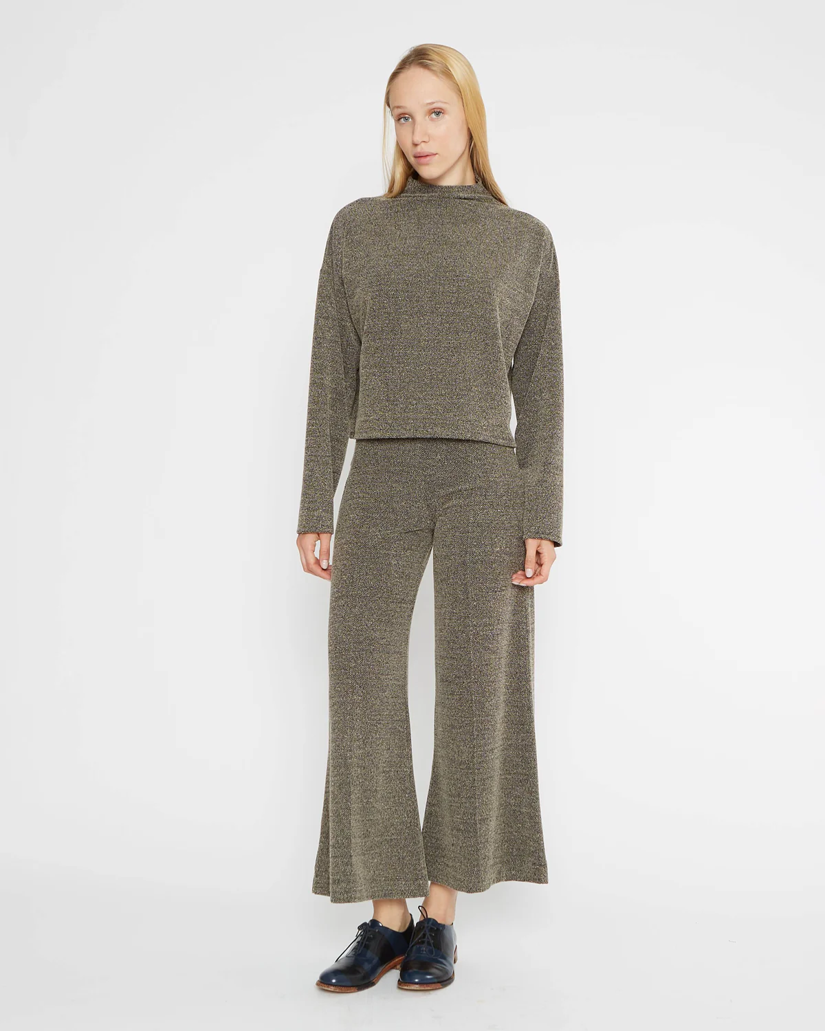 1462p Ripley Rader Boucle Cropped Wide Leg Pant