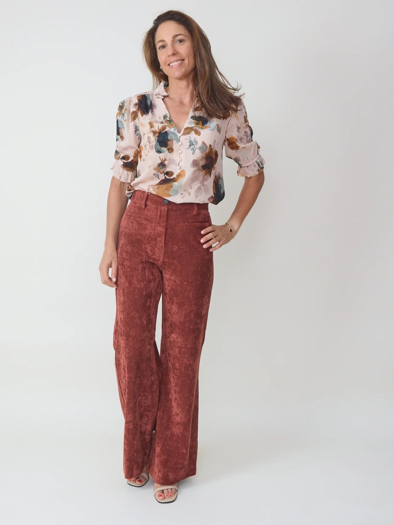 T1690-MWFL Go Silk Go Evermore Blouse Print