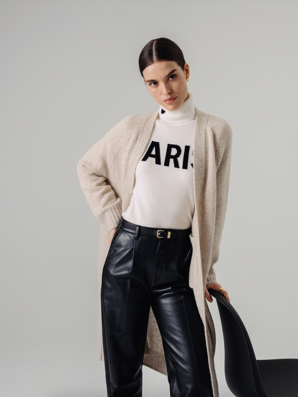 23FHA0232e W.CASHMERE Vivian Open Cardigan