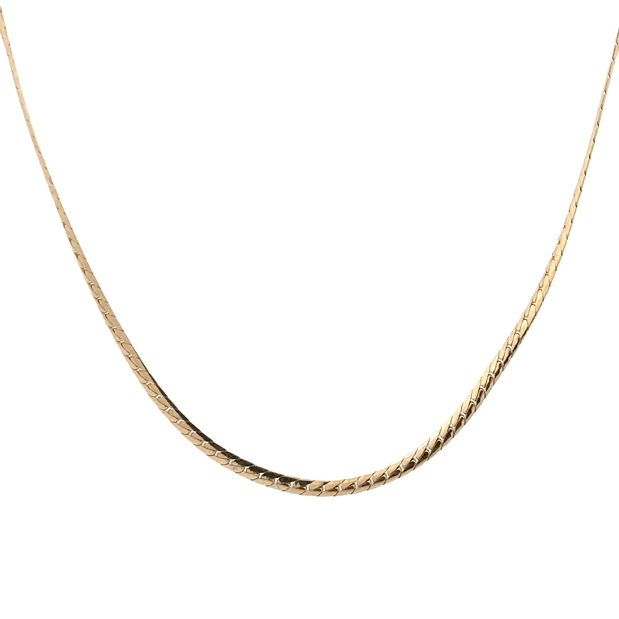 14K yellow gold snake chain necklace